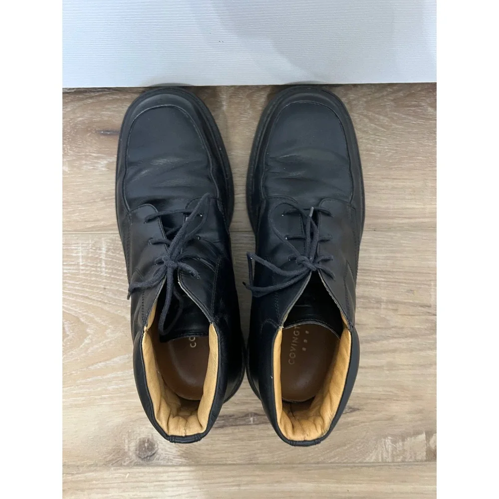 Covington Mens Black Leather Chukka Boots Made in Italy Size 8 D
